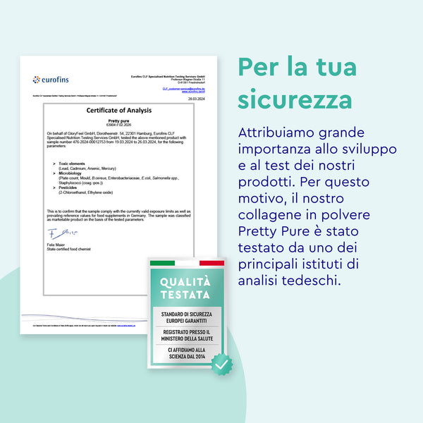 Collagene in polvere certificato