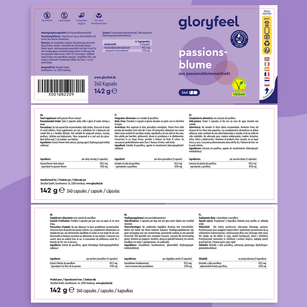 passiflora capsule etichetta