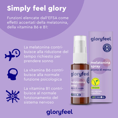 Melatonina spray con aroma di menta