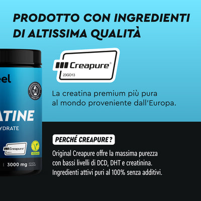 Creatina gloryfeel con ingredienti di qualità