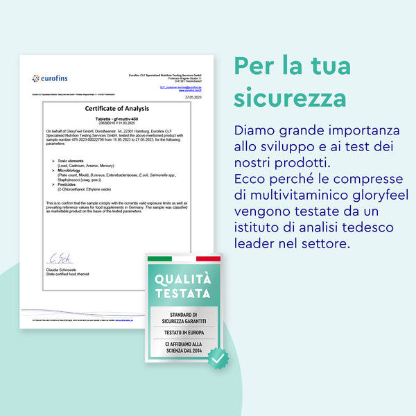 Multivitaminico 450 certificato