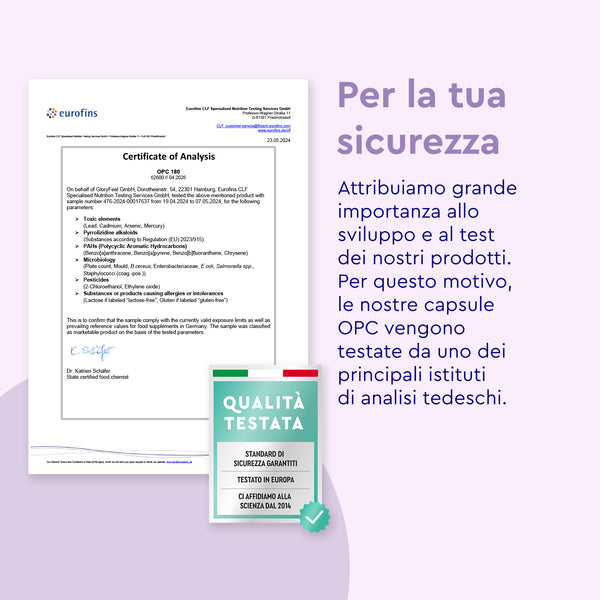 OPC 180 capsule certificato