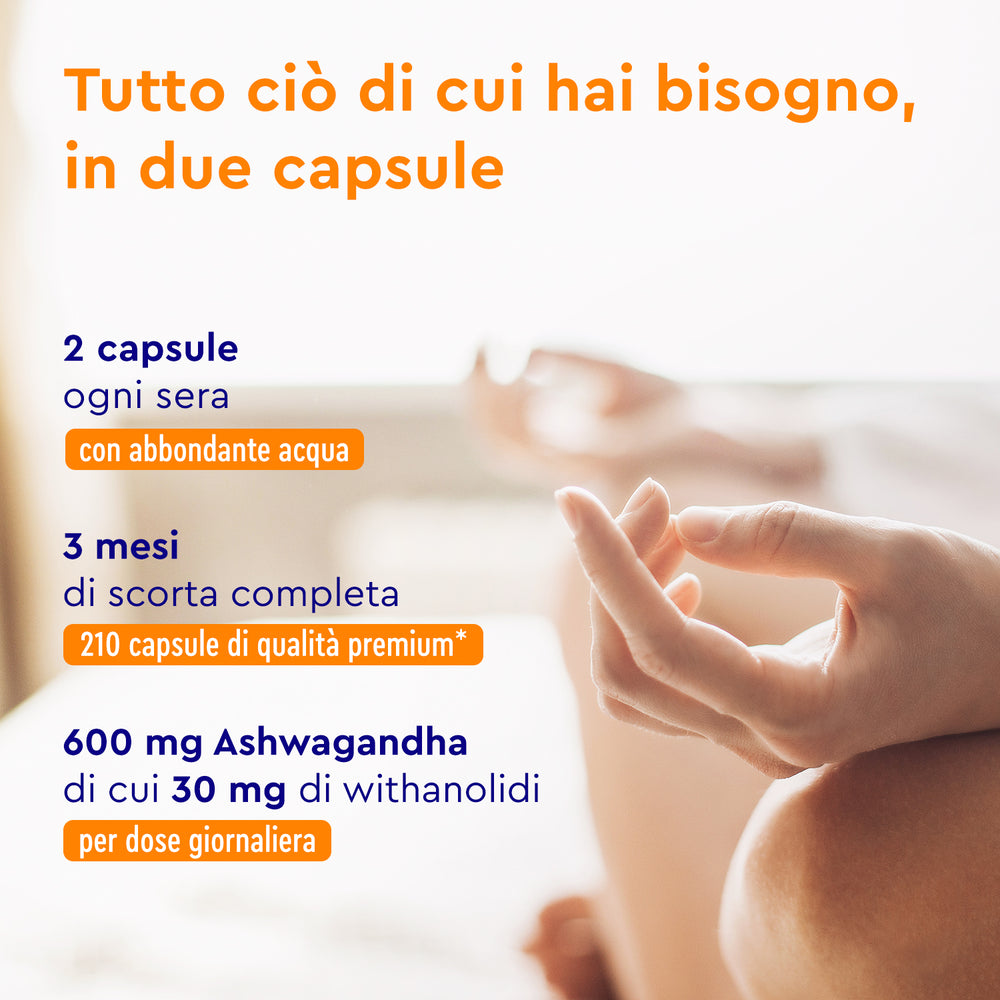 Ashwagandha KSM66 in capsule assunzione