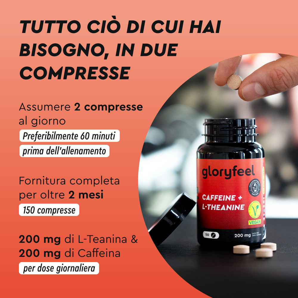 Caffeina + L-tianina in compresse assunzione