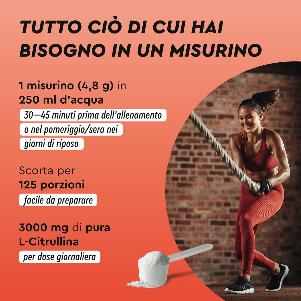 L-citrullina malato in polvere assunzione
