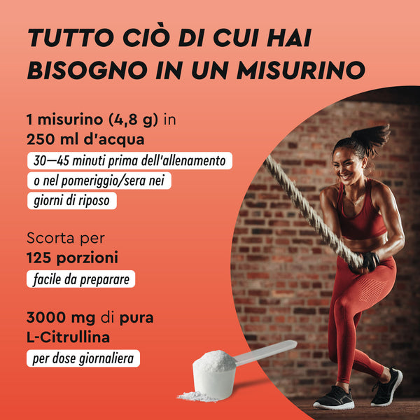 L-citrullina malato in polvere assunzione