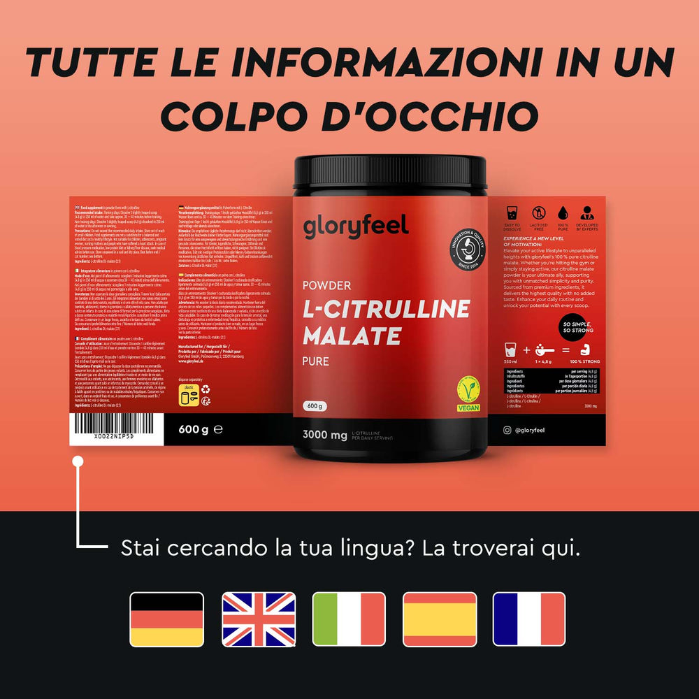 L-citrullina malato in polvere lingue