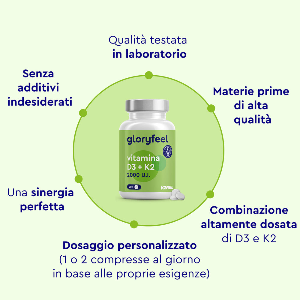 Vitamina D3K2 2000 caratteristiche