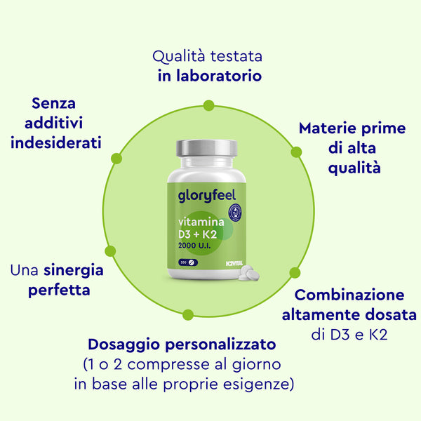 Vitamina D3K2 2000 caratteristiche