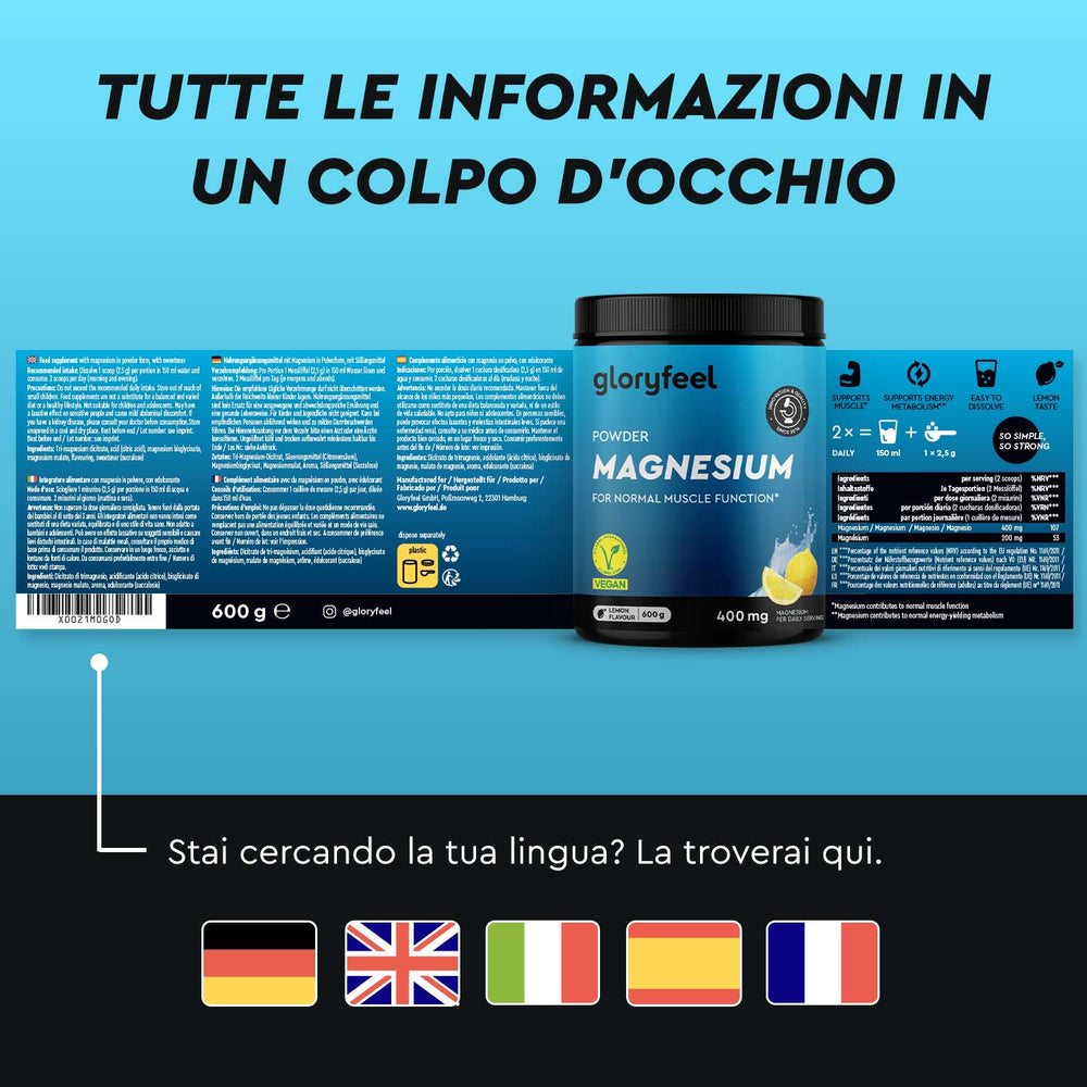 Magnesio in polvere lingue