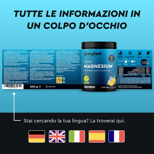 Magnesio in polvere lingue