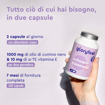 olio di cumino nero in capsule assunzione