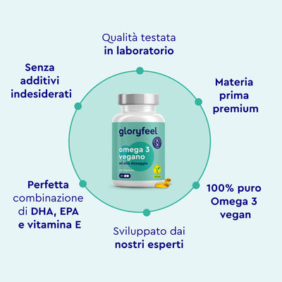 Omega 3 vegan e vitamina E caratteristich