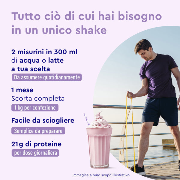 Proteine in polvere allo yogurt al mirtillo assunzione