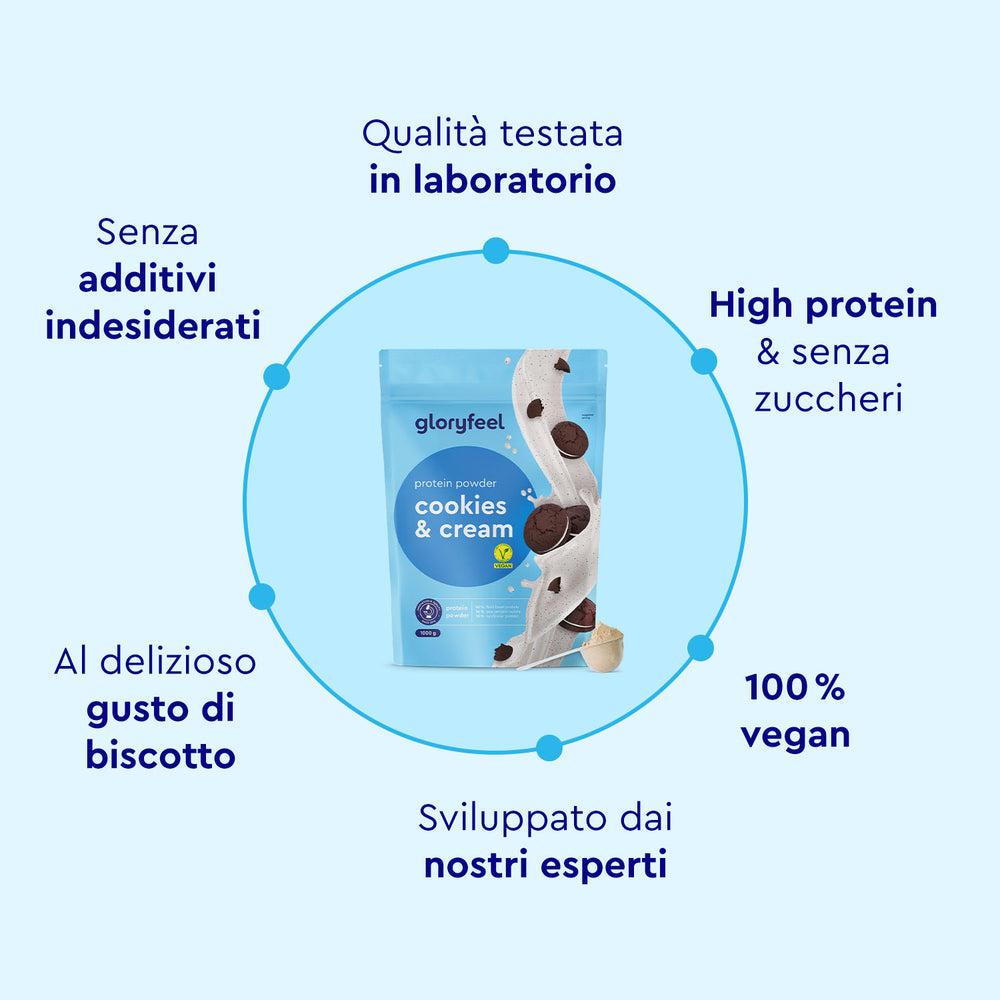 Proteine in polvere gusto biscotto ceratteristiche