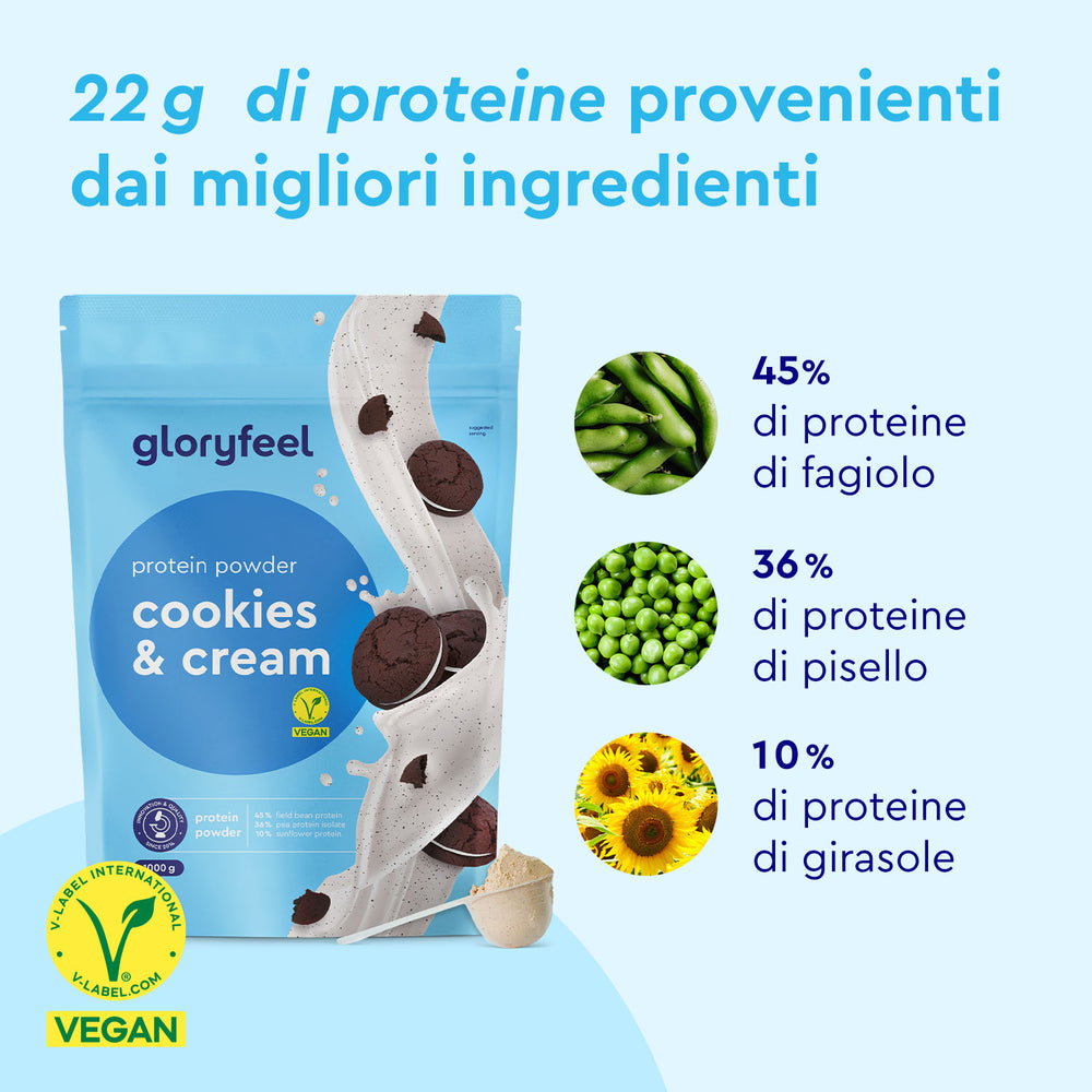 Proteine in polvere gusto biscotto ingredienti