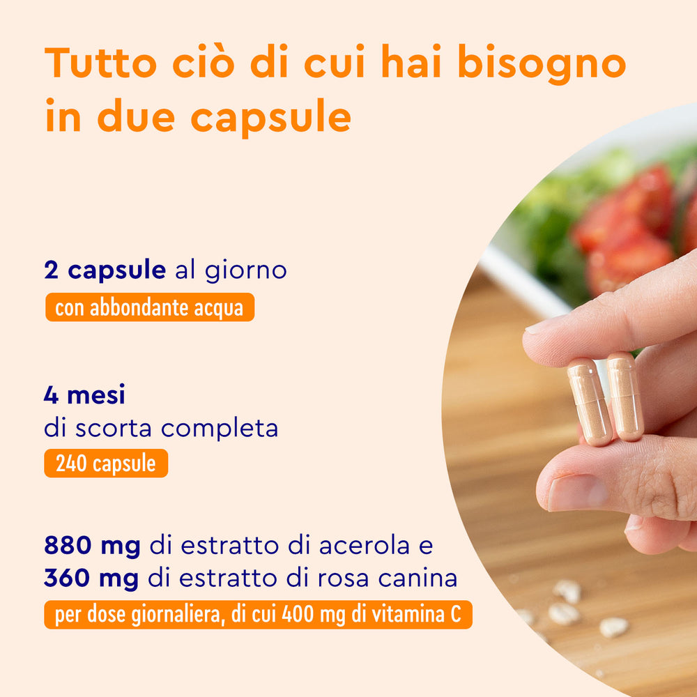 Vitamina C naturale assunzione e scorta