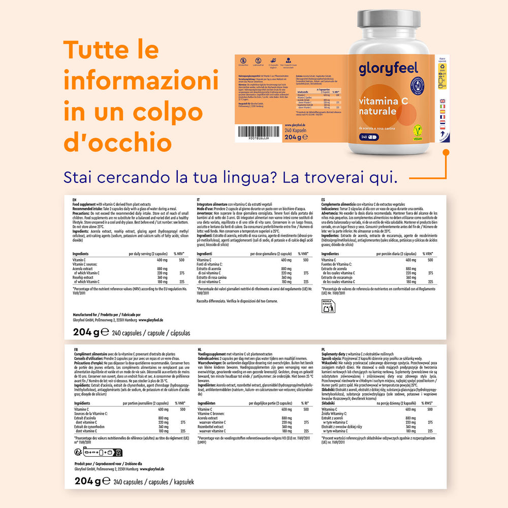 vitamina C naturale etichetta 