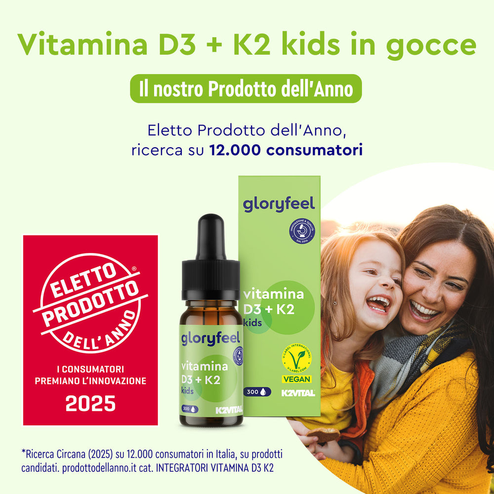 Vitamina D3 e K2 in gocce Kids Prodotto dell&