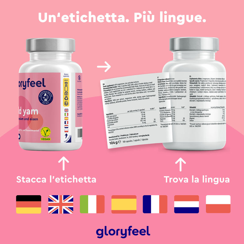 Due bottiglie di Igname selvatico - Wild yam di gloryfeel Italia; una mostra l&