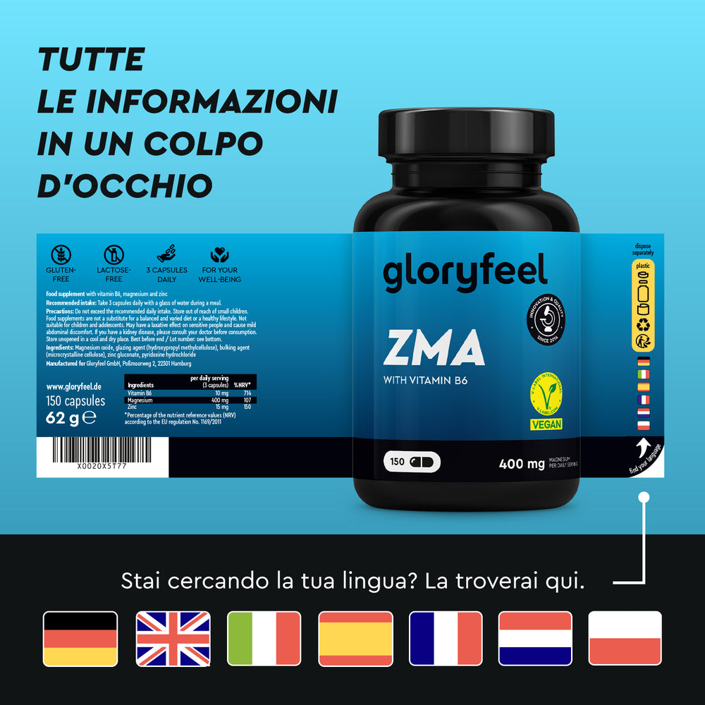 zma integratore etichetta