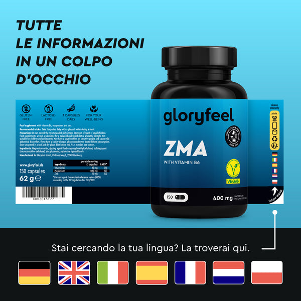 zma integratore etichetta